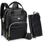 Leather Diaper Bag Backpack with Portable Changing Pad