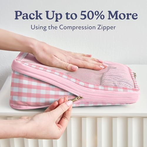 Space Saving Compression Packing Cubes for Kids & Women (4 Count)