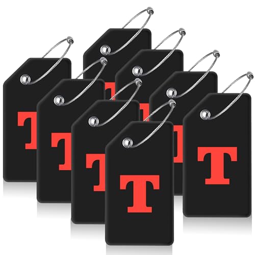 8 Pack Initial Luggage Tags for Suitcases Airplane Travel Essentials (8 Count)