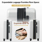 Luggage Sets Durable Hardshell 3 Piece Suitcase with Bags (5 Count)