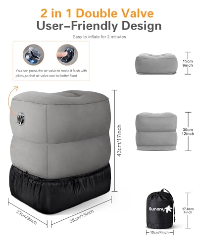 Inflatable Foot Rest Pillow for Travel