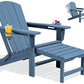 HDPE Folding Adjustable Adirondack Chair with Footrest