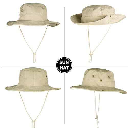 Sun Hats for Men Women Safari Hat Foldable Fishing Hat UPF 50+ Bucket Hat