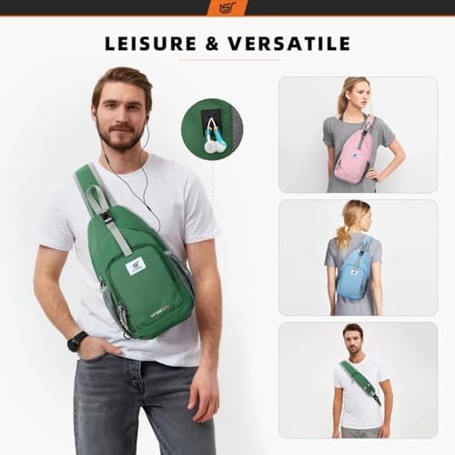 Sling Bag RFID Crossbody Sling Backpack Cross Body Shoulder Bag Travel Hiking Daypack for Women Men