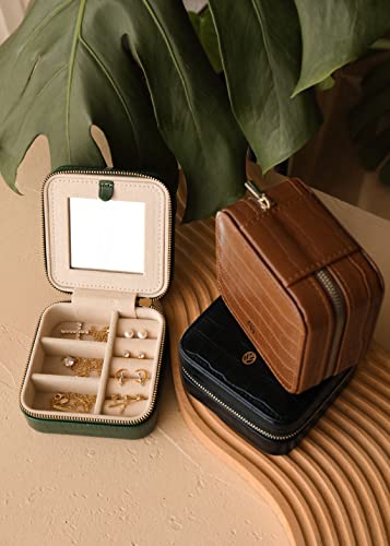 Travel Jewelry Organizer Boxes for Women Small Portable Necklace Earrings Bracelet Rings Travel Case Best Friend Birthday Gifts for Women Trendy