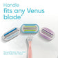 Extra Smooth Pink Women's Razor Handle + 3 Blade Refills (4 Count)