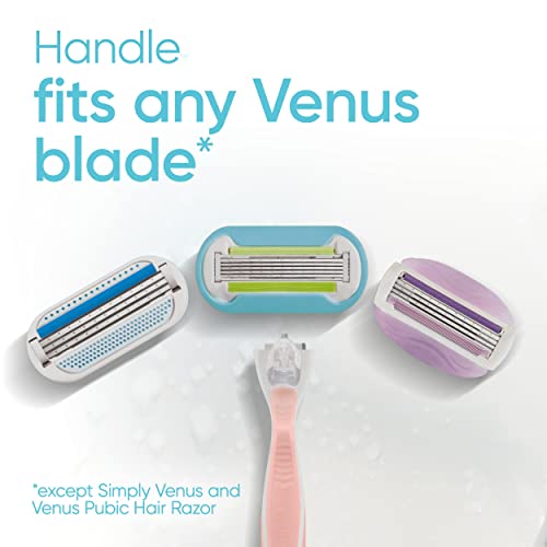 Extra Smooth Pink Women's Razor Handle + 3 Blade Refills (4 Count)
