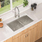 33 Inch Undermount Kitchen Sink 33x19 Inch Handmade Double Bowl 50