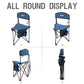 Extra Large Quick Folding Tripod Stool with Backrest Fishing Camping Chair with Carry Strap