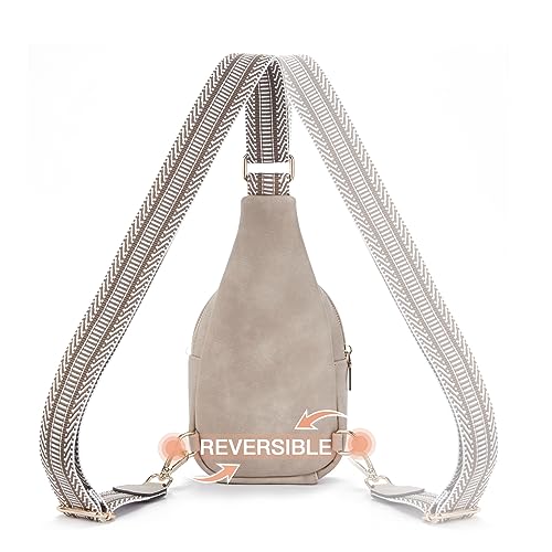 Small Sling Bag for Women Leather Crossbody Fanny Packs Chest Bag for Women