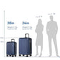 24 Inch Medium Luggage Checked TSA Approved Suitcase