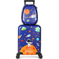 Kids Luggage and Backpack 18" Suitcase with Spinner Wheel Hard Case Travel 13" Backpack Girl Suitcase Set for Kids Travel Supplies