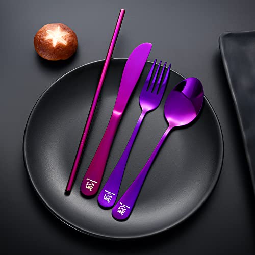 Travel Utensils Set Stainless Steel with Carrying Case