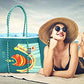 Neoprene Multipurpose Beach Bag Tote with Inner Zipper Pocket