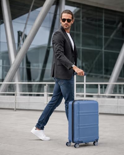 Carry On Luggage 22x14x9 Airline Approved with Spinner Wheels
