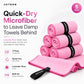 Microfiber Gym Towels 5 Pack Quick Dry (5 Count)