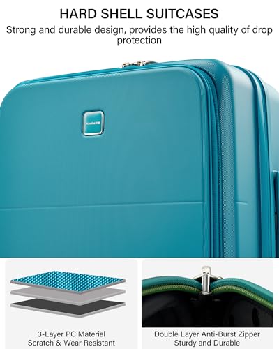 20 Inch Expandable Carry On Luggage 22x14x9 Airline Approved