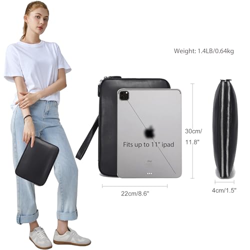Full Grain Leather Travel Cable Accessories Bag