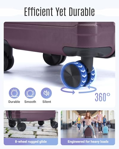 Luggage Sets 3 Pcs Suitcase with Wheels (3 Count)