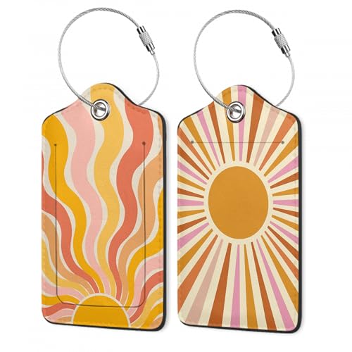 Retro Boho Rainbow Luggage Tags (2 Count)