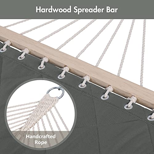 Outdoor Tree Hammock with Spreader Bars and Detachable Pillow