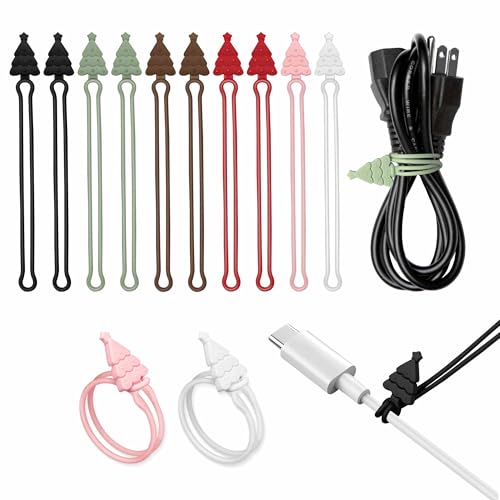 Silicone Cable Ties Cord Organizer (12 Count)