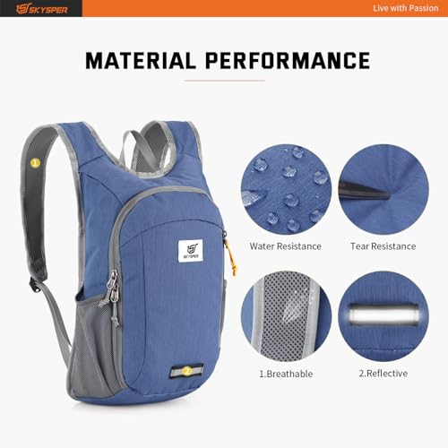 Small Daypack 10L Hiking Backpack Packable Lightweight Travel Day Pack for Women Men