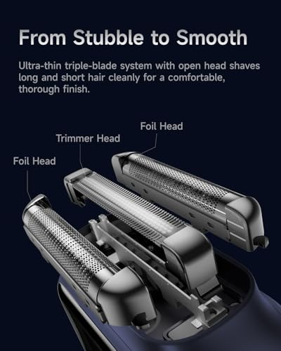 P3 Pro 3 Blade Men Travel Electric Shaver Set with Travel Pod