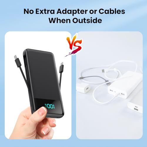 Portable Charger Power Bank for iPhone with Built