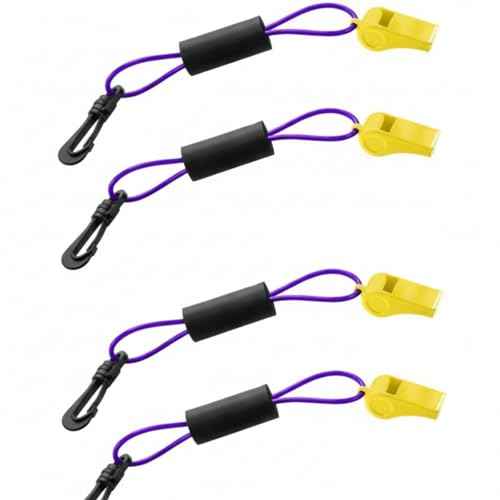 4 Pcs Marine Whistle Lanyard Float (2 Count)