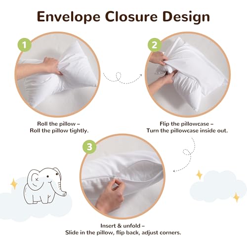 Toddler Pillows with Pillowcases Set (2 Count)