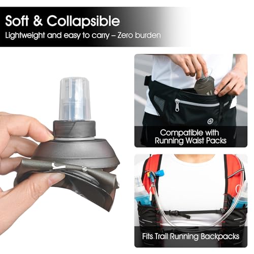 GYGYL Soft Flask Collapsible Water Bottle for Sports (2 Count)