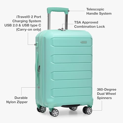 Pagosa Hardshell Expandable Luggage with Spinner Wheels