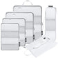 6 Set Ultralight Compression Packing Cubes Packing Organizer for Travel Accessories Luggage Suitcase Backpack (6 Count)