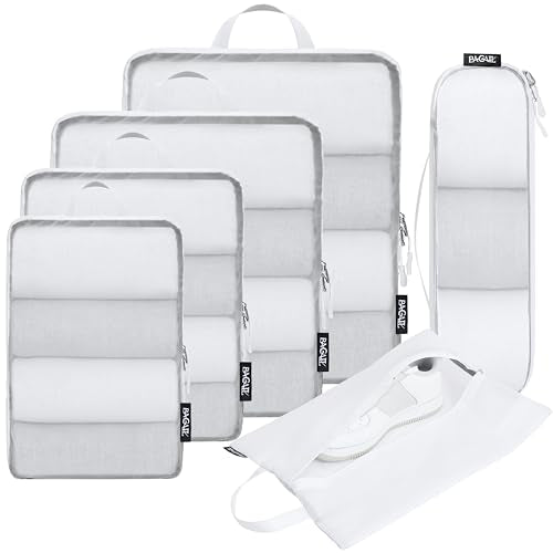 6 Set Ultralight Compression Packing Cubes Packing Organizer for Travel Accessories Luggage Suitcase Backpack (6 Count)