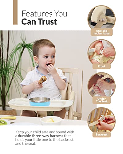 Feed Me 3-in-1 Travel High Chair Booster Seat - Milk Tea