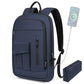 Business Backpack for Men Slim Lightweight Laptop Backpack Water Resistant Small Office Backpack for Commute Travel Daily Office Work with Small Bag