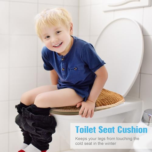 4 Pcs Toilet Seat Covers Pads for Bathroom (4 Count)