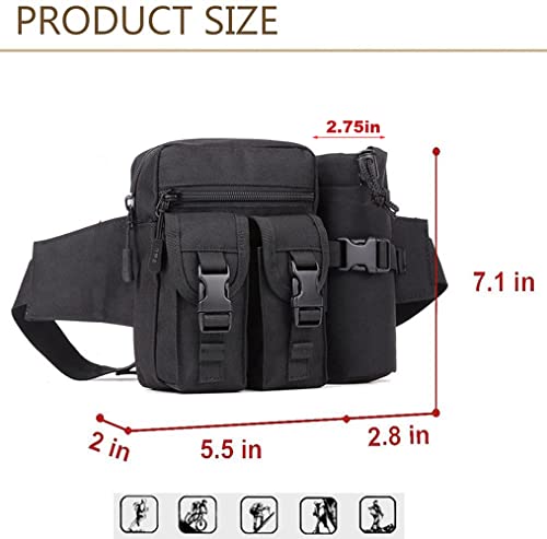 Tactical Waist Pack with Water Bottle Holder Fanny Pack for Men