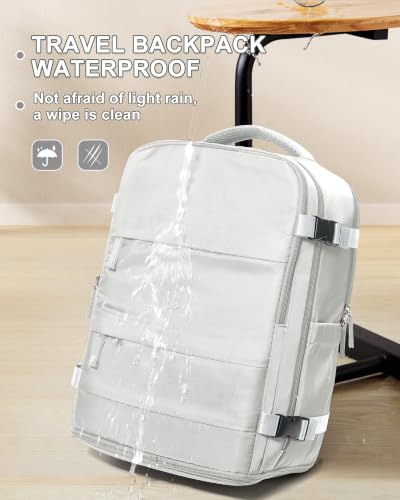 Large Travel Backpack Carry On for Women Man Gym Backpacks with Laptop Compartment Mochila de Viaje Teacher Personal Item Backpack Rucksack Airplane Accessories Must Haves Grey