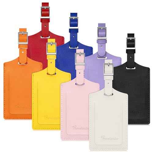 8 Pack Luggage Tags for Suitcases Airplane Travel Essentials (8 Count)