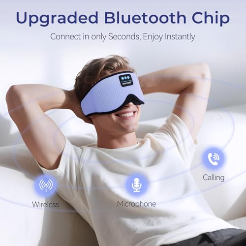 Sleep Mask with Bluetooth Headphones