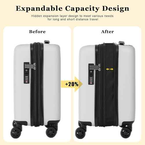 Expandable 16 Inch Underseat Carry On Luggage Airline Approved