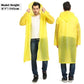 Reusable Rain Poncho with Hood and Sleeves for Adults (2 Count)