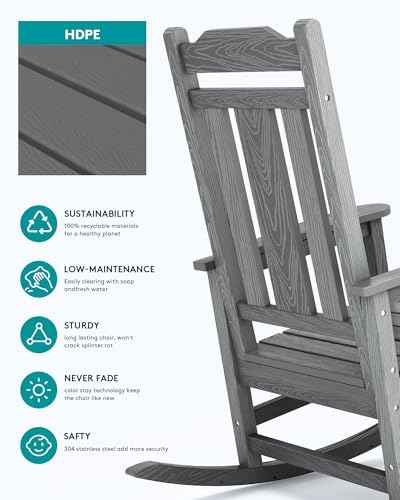 Oversized Outdoor Rocking Chairs Set of 2 (2 Count)