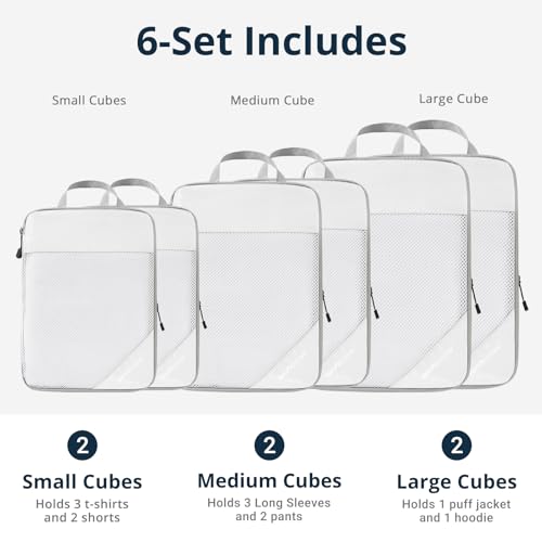 Compression Packing Cubes 6 Set (6 Count)