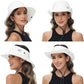 Sun Hats for Women Bucket Hat UV Protection Fishing Hat Wide Brim Safari Hats 2 in 1 Zip