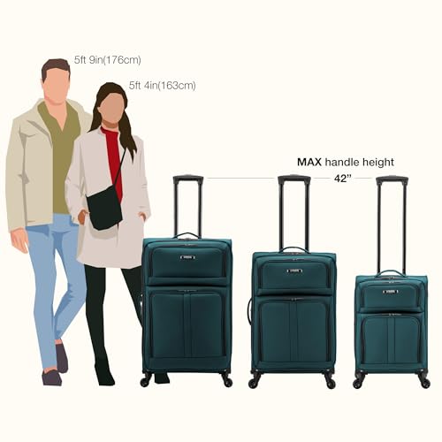 Anzio Softside Expandable Luggage with Spinner Wheels (2 Piece)
