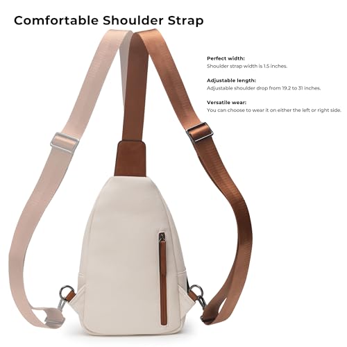 Large Sling Bag for Women Crossbody Purse Leather Fashionable Trendy Chest Bag for Travel