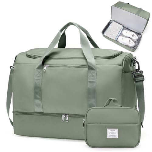 Travel Duffle Bag with Shoes Compartment (2 Count)